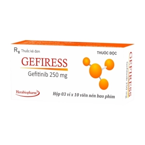Gefiress 250mg Herabiopharm 3 vỉ x 10 viên (Gefitinib)