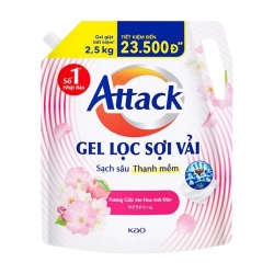 Gel Giặt Attack Hương Giấc Mơ Anh Đào 2.5kg Gel Giặt Attack Hương Giấc Mơ Anh Đào 2.5kg