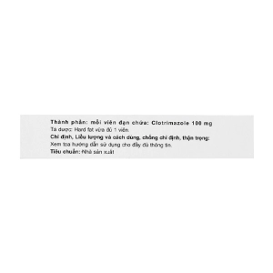 Genbay 100mg Farmaprim 2 vỉ x 6 viên (Clotrimazole)