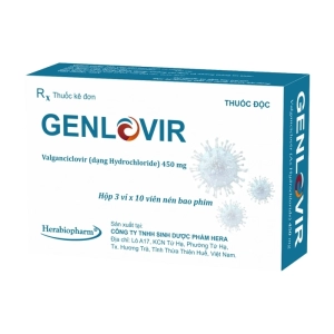 Genlovir 450mg Herabiopharm 3 vỉ x 10 viên (Valganciclovir hydrochloride)