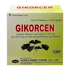 Gikorcen 120mg Korea Prime 10 vỉ x 10 viên Gikorcen 120mg Korea Prime 10 vỉ x 10 viên