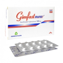 Gimfastnew 180mg Agimexpharm 2 vỉ x 10 viên Gimfastnew 180mg Agimexpharm 2 vỉ x 10 viên