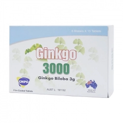 Ginkgo 3000 CMPS 6 vỉ x 15 viên Ginkgo 3000 CMPS 6 vỉ x 15 viên