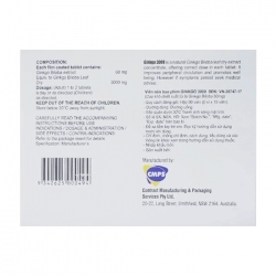 Ginkgo 3000 CMPS 6 vỉ x 15 viên Ginkgo 3000 CMPS 6 vỉ x 15 viên