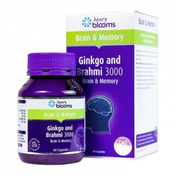 Ginkgo and Brahmi 3000 Henry Blooms 60 viên - Tăng tuần hoàn não