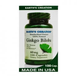 Ginkgo Biloba 60mg Earth’s Creation - Viên uống bỗ não