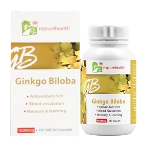 Ginkgo Biloba NZPurehealth 30 viên – Hỗ trợ tuần hoàn máu Ginkgo Biloba NZPurehealth 30 viên – Hỗ trợ tuần hoàn máu