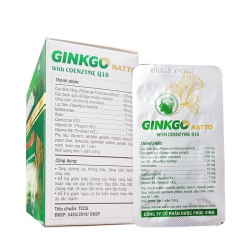Tpbvsk bổ não Ginkgo Natto 120mg With Coenzyme Q10 10mg Phúc Vinh, Hộp 100 viên
