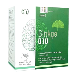Ginkgo Q10 10 vỉ x 10 viên – Hỗ trợ tuần hoàn máu não