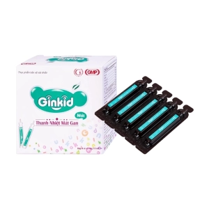 Ginkid Thanh Nhiệt Mát Gan 4 vỉ x 5 ống x 10ml - Giúp thanh nhiệt, giải độc gan