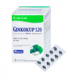 Ginkokup 120mg Korea United 6 vỉ x 10 viên - Tuần hoàn máu não, cải thiện trí nhớ