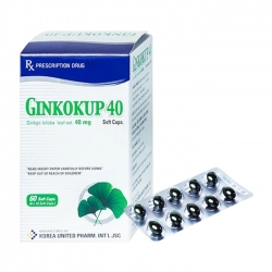 Ginkokup 40mg Korea United 6 vỉ x 10 viên - Tuần hoàn máu não, cải thiện trí nhớ