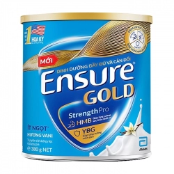Giúp tăng cường sức khỏe (hương vani ít ngọt) Ensure Gold StrengthPro Abbott 380g Giúp tăng cường sức khỏe (hương vani ít ngọt) Ensure Gold StrengthPro Abbott 380g
