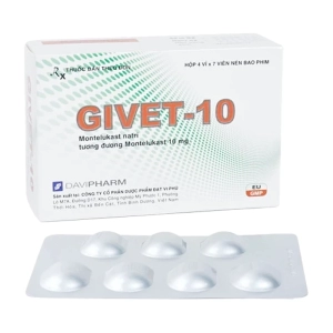 Givet-10 Davipharm 4 vỉ x 7 viên (Montelukast)