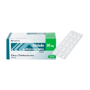 Gliclada 30mg Modified-Release Tablets Krka 8 vỉ x 15 viên (Gliclazide)