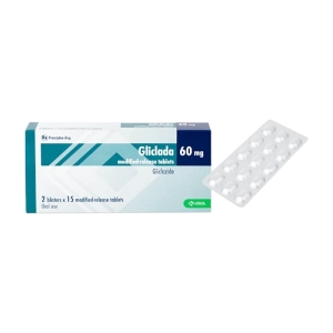 Gliclada 60mg Modified-Release Tablets Krka 2 vỉ x 15 viên (Gliclazide)