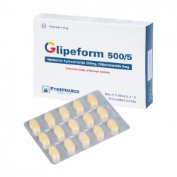 Glipeform 500/5 Pymepharco 2 vỉ x 15 viên Glipeform 500/5 Pymepharco 2 vỉ x 15 viên
