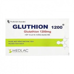 Gluthion 1200 Medlac Hộp 10 lọ x 10 ống - Bột dung khô pha tiêm Gluthion 1200 Medlac Hộp 10 lọ x 10 ống - Bột dung khô pha tiêm