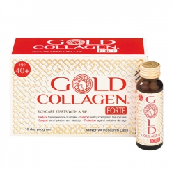 Nước uống Gold Collagen Forte Nhật Bản (Hộp 10 chai x 50ml) Nước uống Gold Collagen Forte Nhật Bản (Hộp 10 chai x 50ml)