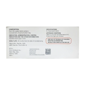 Grarizine 5mg Gracure 10 vỉ x 10 viên (Levocetirizine)