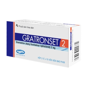 Gratronset 2 Savipharm 3 vỉ x 10 viên (Granisetron) Gratronset 2 Savipharm 3 vỉ x 10 viên (Granisetron)