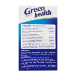 Green Syrup Health Greenhealth 30 gói x 5ml Green Syrup Health Greenhealth 30 gói x 5ml