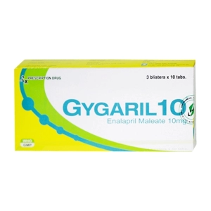 Gygaril 10 Davipharm 3 vỉ x 10 viên (Enalapril)