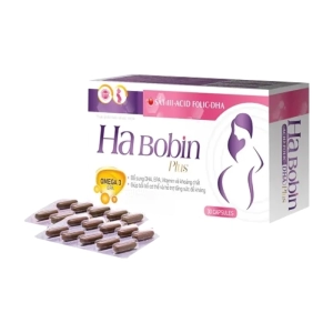 HA Bobin Plus Hoàng An 3 vỉ x 10 viên – Bổ sung DHA, EPA phụ nữ mang thai