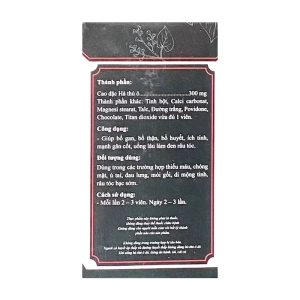 Hà Thủ Ô TM Trang Minh 40 viên - Hỗ trợ bổ gan, bổ thận