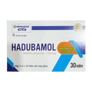 Hadubamol 750 HDPharma 3 vỉ x 10 viên (Methocarbamol)