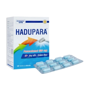 Hadupara 500mg HDPharma 10 vỉ x 12 viên (Paracetamol) Hadupara 500mg HDPharma 10 vỉ x 12 viên (Paracetamol)