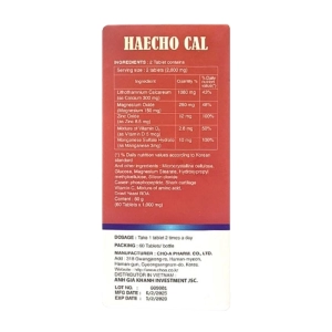 Haecho Cal Cho-A Pharm lọ 60 viên – Bổ sung canxi, tảo biển