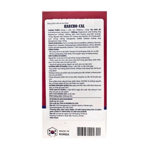 Haecho Cal Cho-A Pharm lọ 60 viên – Bổ sung canxi, tảo biển