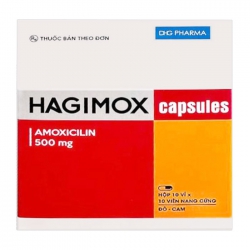 Hagimox 500mg DHG (Đỏ - cam) 10 vỉ x 10 viên