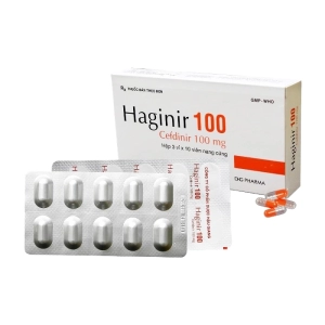 Haginir 100 DHG Pharma 3 vỉ x 10 viên (Cefdinir)