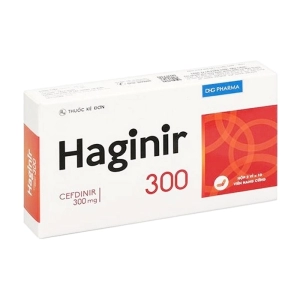 Haginir 300 DHG Pharma 2 vỉ x 10 viên (Cefdinir)