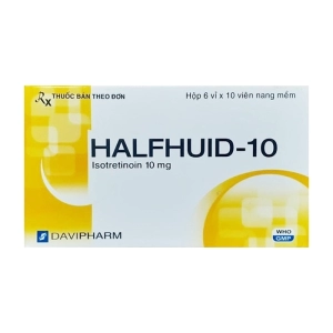 Halfhuid-10 Davipharm 6 vỉ x 10 viên (Isotretinoin)