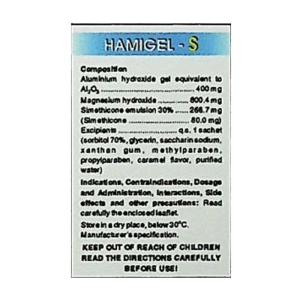 Hamigel-S Hasan 10 gói x 10ml (Nhôm hydroxit + Magnesi hydroxyd + Simethicon)