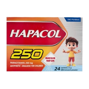 Hapacol 250 DHG Pharma 24 gói x 1g (Paracetamol)