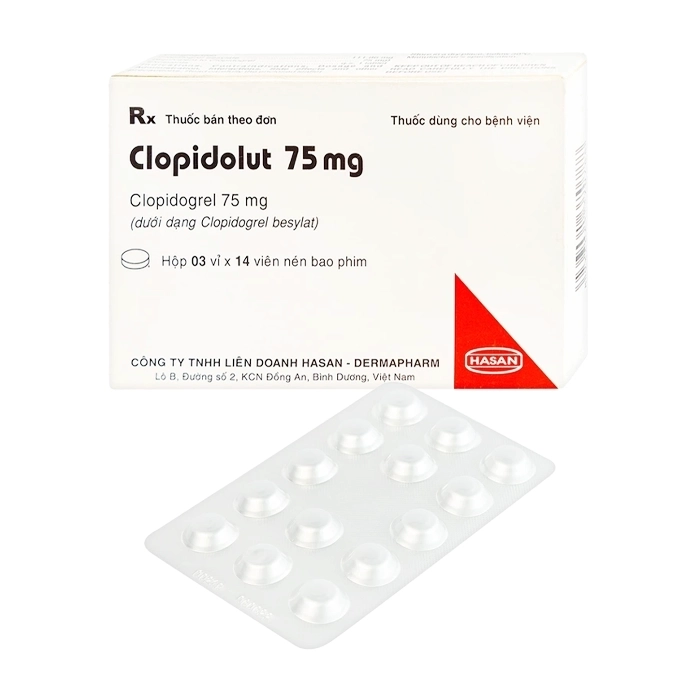 Clopidolut 75mg Hasan 3 vỉ x 14 viên