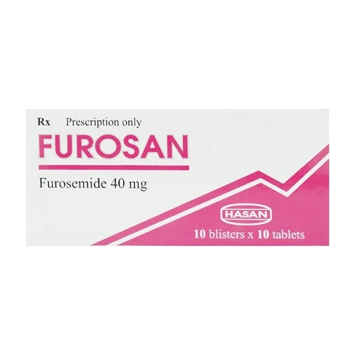 Furosan 40mg Hasan 10 vỉ x 10 viên Furosan 40mg Hasan 10 vỉ x 10 viên