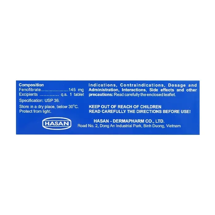 Hafenthyl 145mg Hasan 3 vỉ x 10 viên Hafenthyl 145mg Hasan 3 vỉ x 10 viên