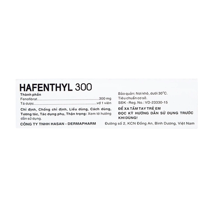 Hafenthyl 300 Hasan 3 vỉ x 10 viên Hafenthyl 300 Hasan 3 vỉ x 10 viên