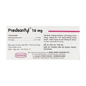 Predsantyl 16mg Hasan 10 vỉ x 10 viên Predsantyl 16mg Hasan 10 vỉ x 10 viên