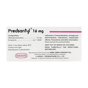 Predsantyl 16mg Hasan 10 vỉ x 10 viên Predsantyl 16mg Hasan 10 vỉ x 10 viên