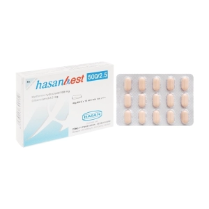 Hasanbest 500/2.5 Hasan 2 vỉ x 15 viên Hasanbest 500/2.5 Hasan 2 vỉ x 15 viên