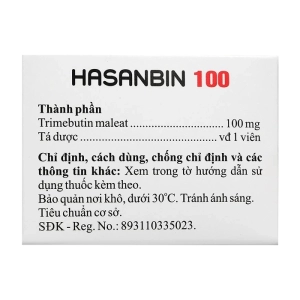 Hasanbin 100 Hasan 10 vỉ x 10 viên (Trimebutin maleat)