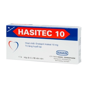Hasitec 10 Hasan 3 vỉ x 10 viên (Enalapril maleat)