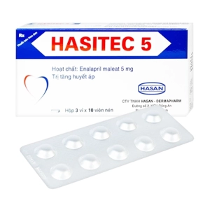 Hasitec 5 Hasan 3 vỉ x 10 viên (Enalapril maleat)