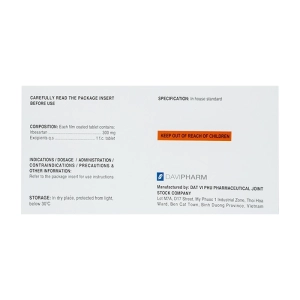 Hatlop 300mg Davipharm, 6 vỉ x 10 viên